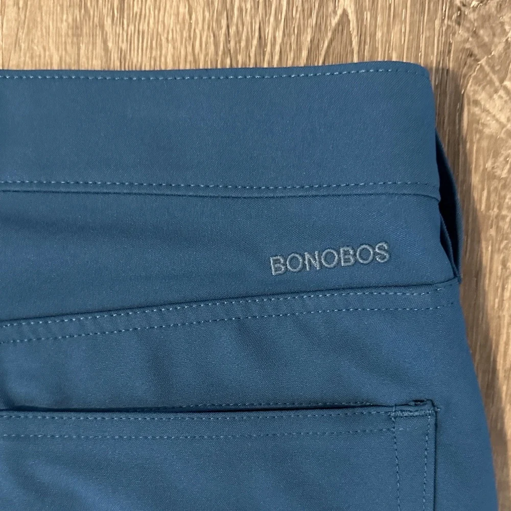 Bonobos 35 Golf Performance Slim Fit Teal‎ Mens Athletic Casual Flat Front Pants